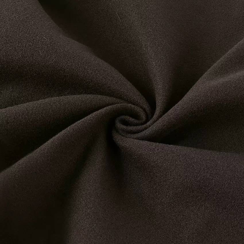 Belted Wrap Coat With Voluminous Long Sleeves – Brown