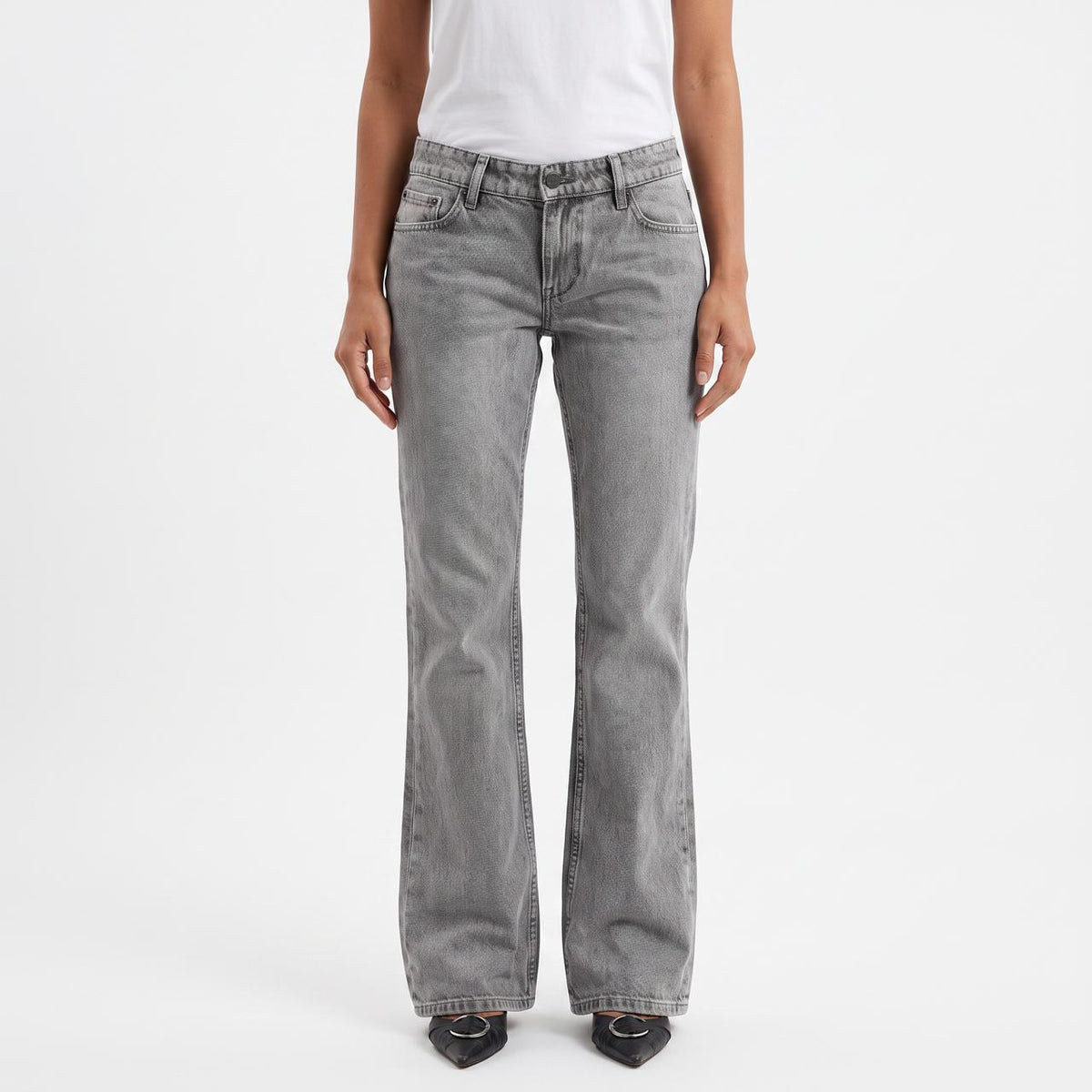 Women's Mid Rise Slim Straight Leg Jeans